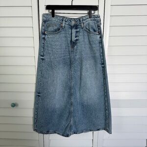 Long Maxi Denim Skirt from H & M :: medium